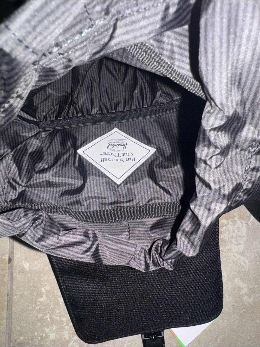 Herschel Supply Co. Crossbody Bag — Black with Plaid Trim, NWT